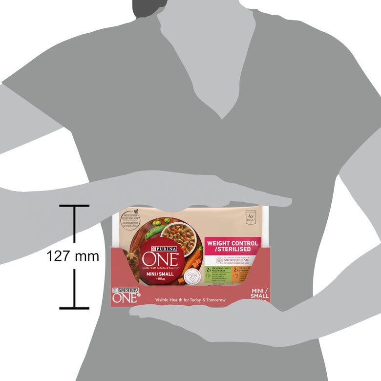 4 saquetas x 85 g One Adult Mini Small Weight Control Multipack Franfo e Peru com molho em saquetas para cães ,  Imagem número 3 4 saquetas x 85 g One Adult Mini Small Weight Control Multipack Franfo e Peru com molho em saquetas para cães , , large Imagem número 3